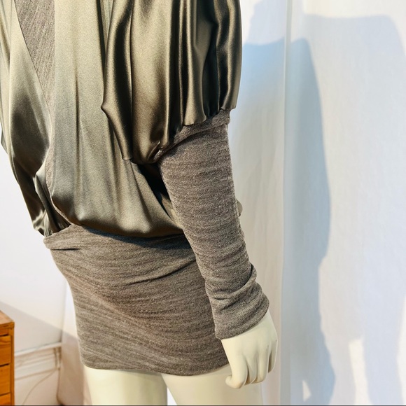 Vintage ROMAN KEFLAY stretch Silk Satin And Wool Mini dress - Picture 11 of 11